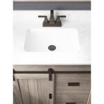 Glacier Bay Brindley 30 in. W x 20 in. D x 35 in. H Gray w/White Engineered Stone Top Single Sink Freestanding Bath Vanity Weathered