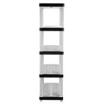 HDX 5-Tier Easy Assembly Multi-purpose Plastic Garage Storage Shelving Unit in Gray (36 in. W x 72 in. H x 18 in. D) (127932)
