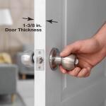 Prime-Line 1-3/8 in. x 4-1/2 in. Thick Stainless Steel Lock and Door Reinforcer, 2-1/8 in. Single Bore, 2-3/8 in. Backset (U 9589)