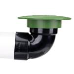 NDS Pop-Up Drainage Emitter with Elbow for 3 in. Drain Pipes, Green Plastic (322G)