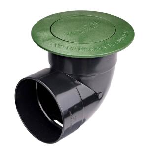 NDS Pop-Up Drainage Emitter with Elbow for 4 in. Drain Pipes, Green Plastic (422G)