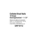 Grip-Rite 1-1/2 in. x 18-Gauge Electrogalvanized Steel Brad Nails 5000 per Box (GRF18112)