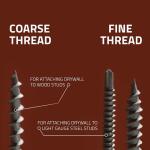 Grip-Rite #6 x 1-1/4 in. #2 Phillips Bugle Head Fine Thread Drywall Screws 1 lb. Box (114DWS1)