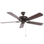Hampton Bay Rothley II 52 in. Indoor LED Bronze Ceiling Fan with Light Kit, Downrod, Reversible Motor and Reversible Blades (52051)