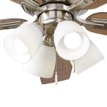 Hampton Bay Devron II 52 in. Indoor Brushed Nickel LED Ceiling Fan with Light Kit, Downrod and Reversible Blades (57333)
