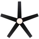 Hampton Bay Mena 44 in. LED Indoor/Outdoor Matte Black Ceiling Fan with Light Kit and Reversible Blades Included (92404)