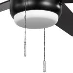 Hampton Bay Mena 44 in. LED Indoor/Outdoor Matte Black Ceiling Fan with Light Kit and Reversible Blades Included (92404)
