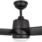 Hampton Bay Mena 54 in. White Color Changing Integrated LED Indoor/Outdoor Matte Black Ceiling Fan with Light Kit and Remote Control (99919)