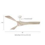 Hampton Bay Blair 52 in. Indoor/Outdoor White Ceiling Fan with Natural and Warm White Blades (34776-HBUW)