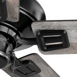 Hampton Bay Bayfield 52 in. Indoor Matte Black Dry Rated Downrod Ceiling Fan with 5 Reversible Blades (52193)