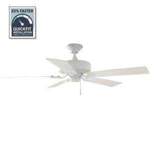 Hampton Bay Barrow Island 52 in. Indoor/Outdoor Wet Rated White Ceiling fan (YG529-WH)