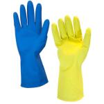HDX Yellow and Blue SMD Latex Reusable Gloves (2-Pairs) (R-GRFYB-SMD-2)