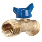 3/4 in. MIP & 1/2 in. FIP x 3/4 in. MHT Quarter Turn Brass No-Kink Hose Bibb Valve (VHNQTRF4EB)