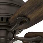 Hunter Oakhurst 52 in. LED Indoor Low Profile New Bronze Ceiling Fan with Light Kit (52016)