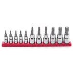 Husky 1/4 and 3/8 in. Drive Torx Bit Socket Set (11-Piece) (HTXBS11PCSR)