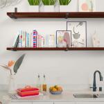 HARDWOOD REFLECTIONS 12 in. L-Shaped Black Steel Shelving Bracket (BRK4L40STBK-12)