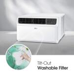 LG 14,000 BTU 115V Window Air Conditioner Cools 700 sq. ft. with Dual inverter, Remote, Wi-Fi and Dehumidifier in White (LW1522IVSM)