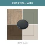 Liberty Domed Top 1-3/16 in. (31 mm) Modern Matte Black Round Cabinet Knob (P11775C-FB-C0)