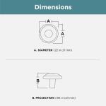 Liberty Domed Top 1-3/16 in. (31 mm) Modern Matte Black Round Cabinet Knob (P11775C-FB-C0)