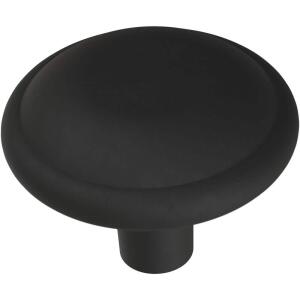 Liberty Domed Top 1-3/16 in. (31 mm) Modern Matte Black Round Cabinet Knob (P11775C-FB-C0)