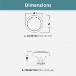 Liberty Athens 1-3/16 in. (30 mm) Traditional Matte Black Round Cabinet Knob (P15955C-FB-CP0)