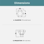 Liberty Faceted Acrylic 1-3/4 in. (45 mm) Classic Satin Nickel and Clear Cabinet Knob (P19443-116-CP0)