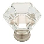 Liberty Faceted Acrylic 1-3/4 in. (45 mm) Classic Satin Nickel and Clear Cabinet Knob (P19443-116-CP0)
