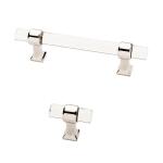 Liberty Acrylic Bar 1-9/16 in. (40 mm) Modern Polished Nickel and Clear Cabinet Knob (P37298C-PN-CP0)