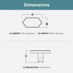 Liberty Elongated Hex 1-3/4 in. (44 mm) Modern Matte Black Cabinet Knob (P43242C-FB-CP0)