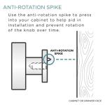 Liberty Elongated Hex 1-3/4 in. (44 mm) Modern Matte Black Cabinet Knob (P43242C-FB-CP0)