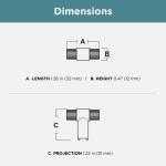 Liberty Fluted 1-1/4 in. (32 mm) Satin Nickel T-Knob Cabinet Knob (P48654C-SN-C0)