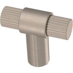 Liberty Fluted 1-1/4 in. (32 mm) Satin Nickel T-Knob Cabinet Knob (P48654C-SN-C0)