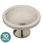 Liberty 10-Pack Contempo 1-1/2 in. (38 mm) Classic Satin Nickel Round Cabinet Knobs (P67659L-SN-U10)