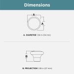 Liberty Ceramic Mushroom 1-1/2 in. (38 mm) Vintage White Round Cabinet Knob (P95715H-W-C0)