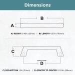 Liberty Soft Modern 3-3/4 in. (96 mm) Modern Matte Black Square Cabinet Drawer Pull (P34937C-FB-CP0)