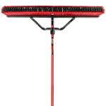 Libman 36 in. High Power Push Broom Set with 60 in. Steel Handle and Brace for Multi-Surface Use (1101)