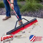 Libman 36 in. High Power Push Broom Set with 60 in. Steel Handle and Brace for Multi-Surface Use (1101)