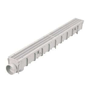 NDS Pro Series 3 in. x 40 in. Plastic Channel Drain Kit with Grate (764)