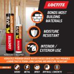 Loctite PL 375 VOC Heavy Duty 28 oz. White Latex Construction Adhesive (Each) (1390599)