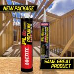 Loctite PL Premium Fast Grab 10 oz. Polyurethane Construction Adhesive Grey Cartridge (each) (1417170)