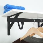 Everbilt 30 in. - 48 in. Adjustable Closet Rod-Matte Black (EH-HDUSCR-001)