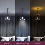 Feit Electric Katalyst 60-Watt 1-Light Matte Black Modern Adjustable CCT and 3-Light Modes Integrated LED Pendant Light (PND95CCTNLBK)