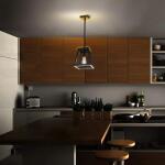 Feit Electric Katalyst 60-Watt 1-Light Matte Black Modern Adjustable CCT and 3-Light Modes Integrated LED Pendant Light (PND95CCTNLBK)