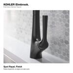 KOHLER Elmbrook Matte Black Single-Handle Kitchen Faucet with Pull-Down Sprayer (K-R22968-SD-BL)