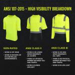 MAXIMUM SAFETY Men's Large Yellow High Visibility Polyester Long-Sleeve Safety Shirt (MX47406-LCC6)