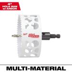 Milwaukee HOLE DOZER Bi-Metal 4 in. Hole Saw with 3/8 in. Arbor and Pilot Bit