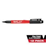 Milwaukee INKZALL Black Fine Point Jobsite Permanent Marker (12-Pack) (48-22-3209 )