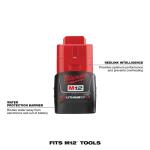 Milwaukee M12 12-Volt Lithium-Ion Compact Battery 1.5 Ah Pack (2-Pack)
