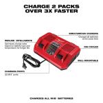Milwaukee M18 18-Volt Lithium-Ion Dual Bay Rapid Battery Charger (48-59-1802)
