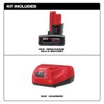 Milwaukee M12 12-Volt 4.0 Ah Lithium-Ion XC Battery Pack and Charger Starter Kit